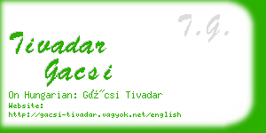 tivadar gacsi business card